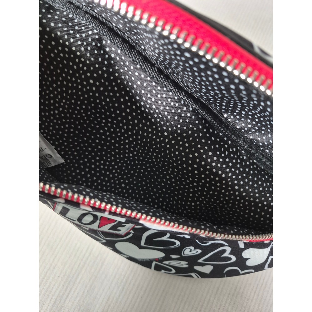 Brighton Endless Love Belt Bag Tom Clancy Heart Print Black White D30283 NEW - Picture 10 of 12